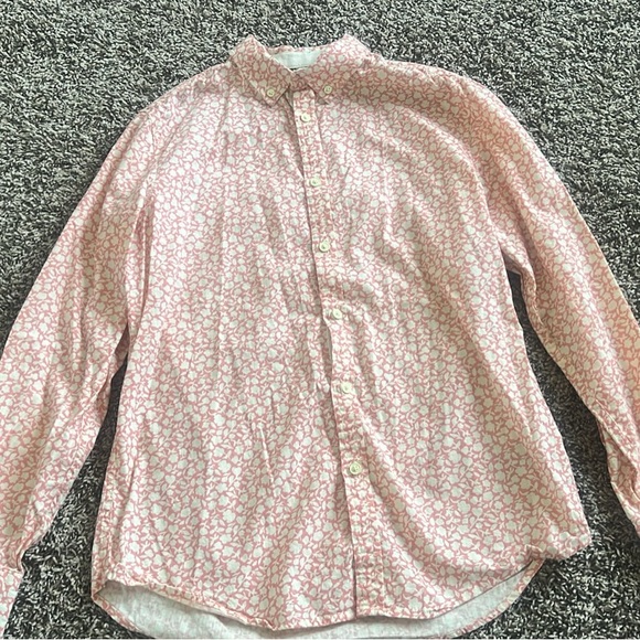 Pink Patterned Button-Up Shirt - Picture 1 of 4